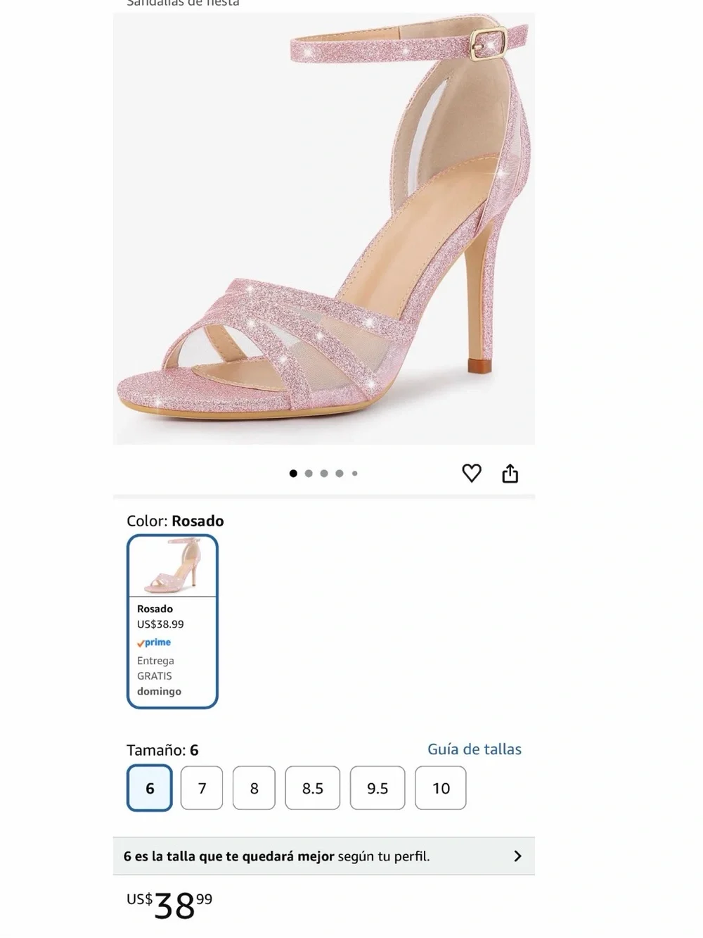 Shimmering Pink Ankle-Strap Stiletto Sandal